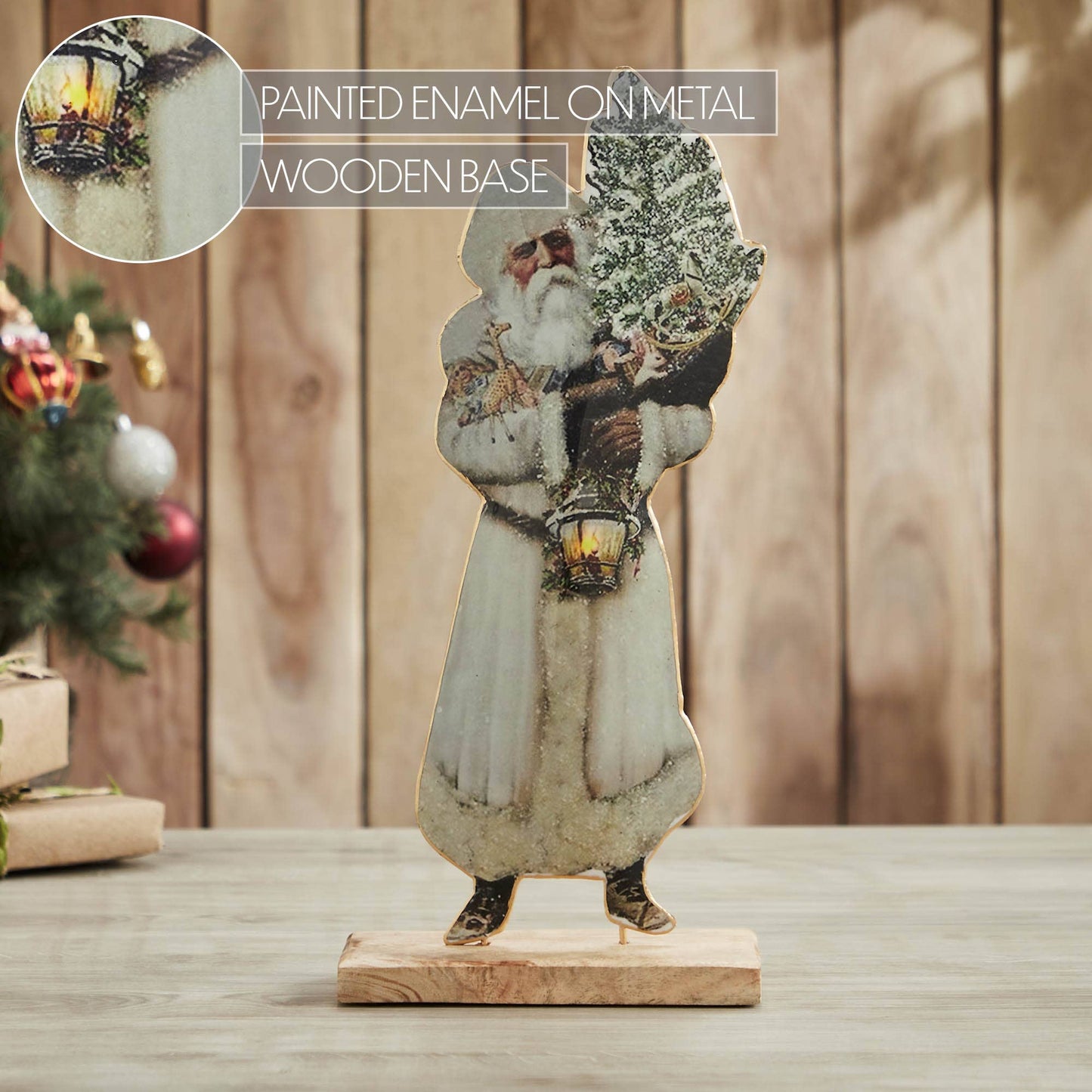 VHC Brands - Pipka Santa Christmas Tree Figurine 16x6.5x2.75 - Wines'Designs