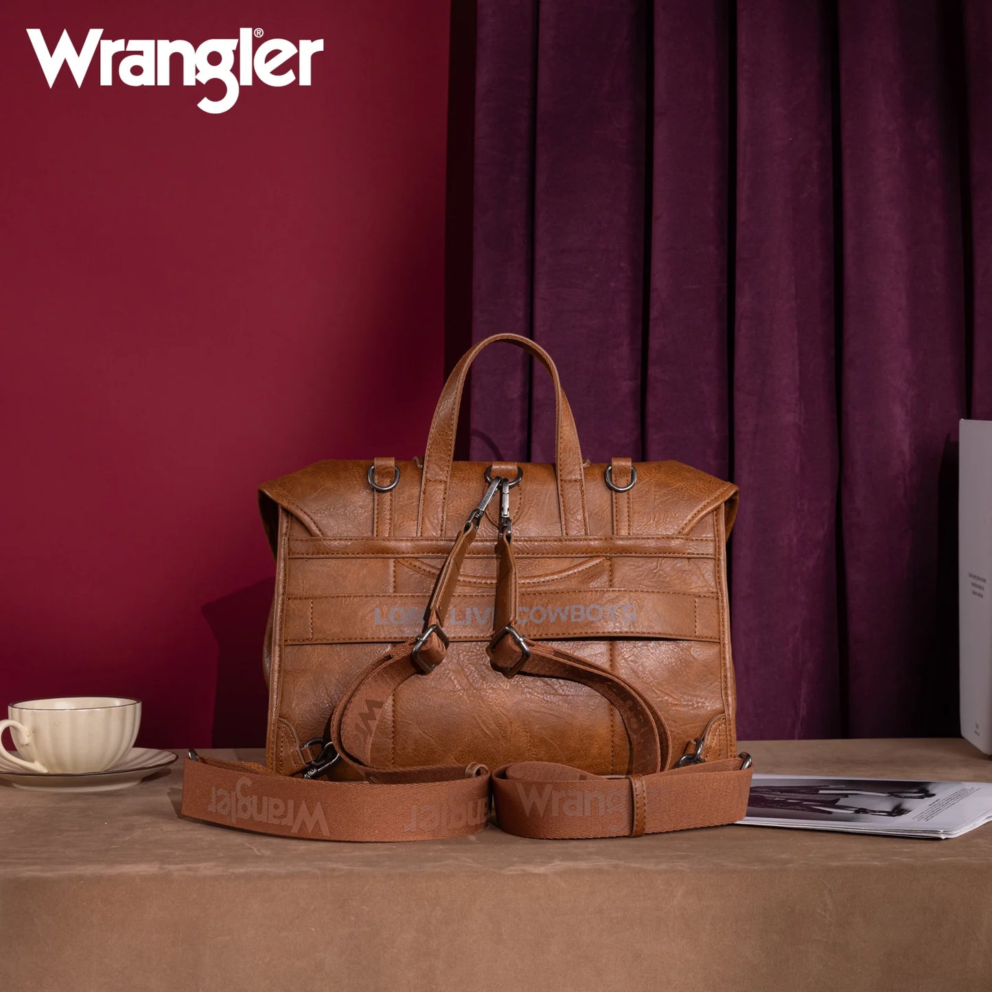 Wrangler Top Handle Carry Satchel/Laptop Bag/Backpack/Crossbody