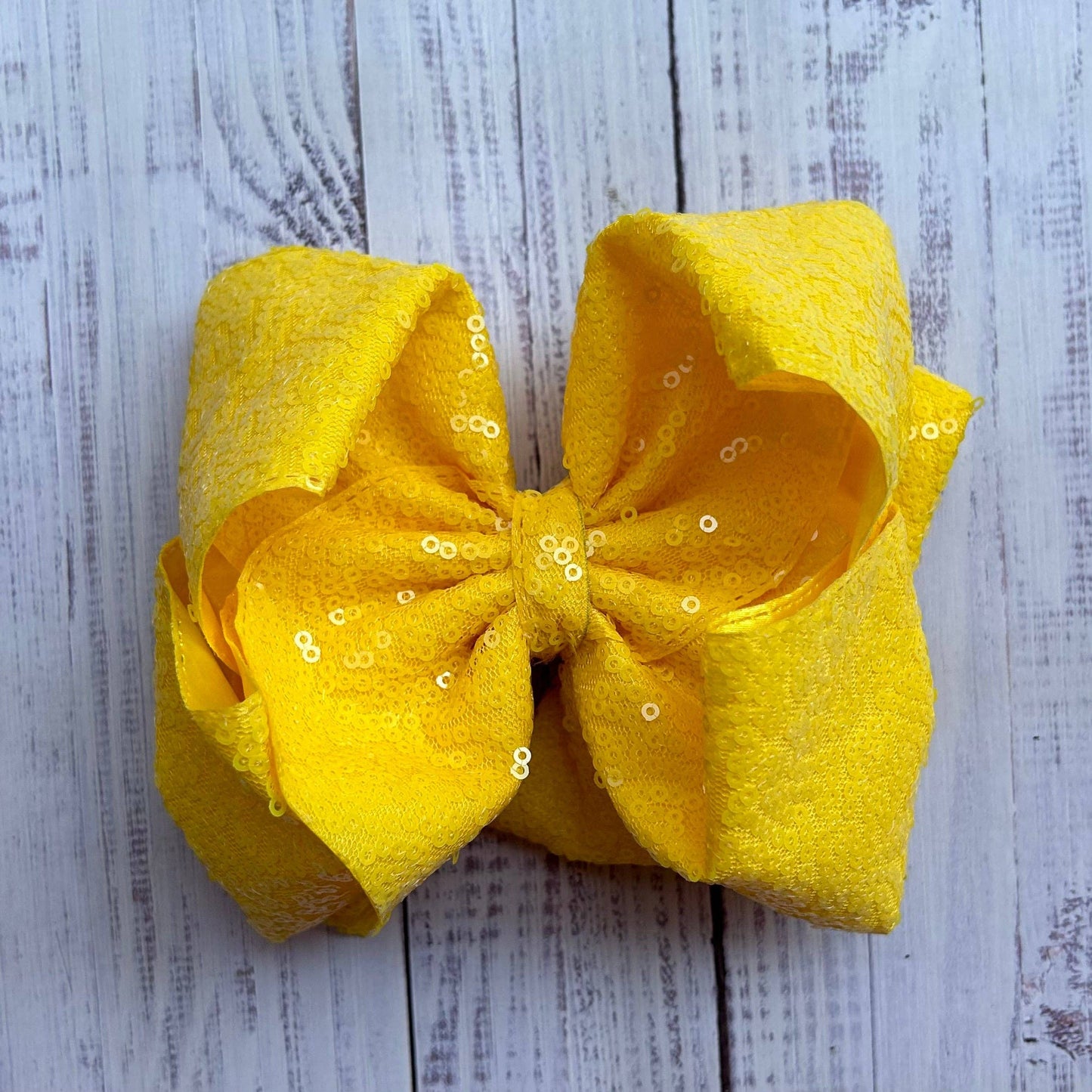 6.5" Double layer sequins hair bows. DBW-2