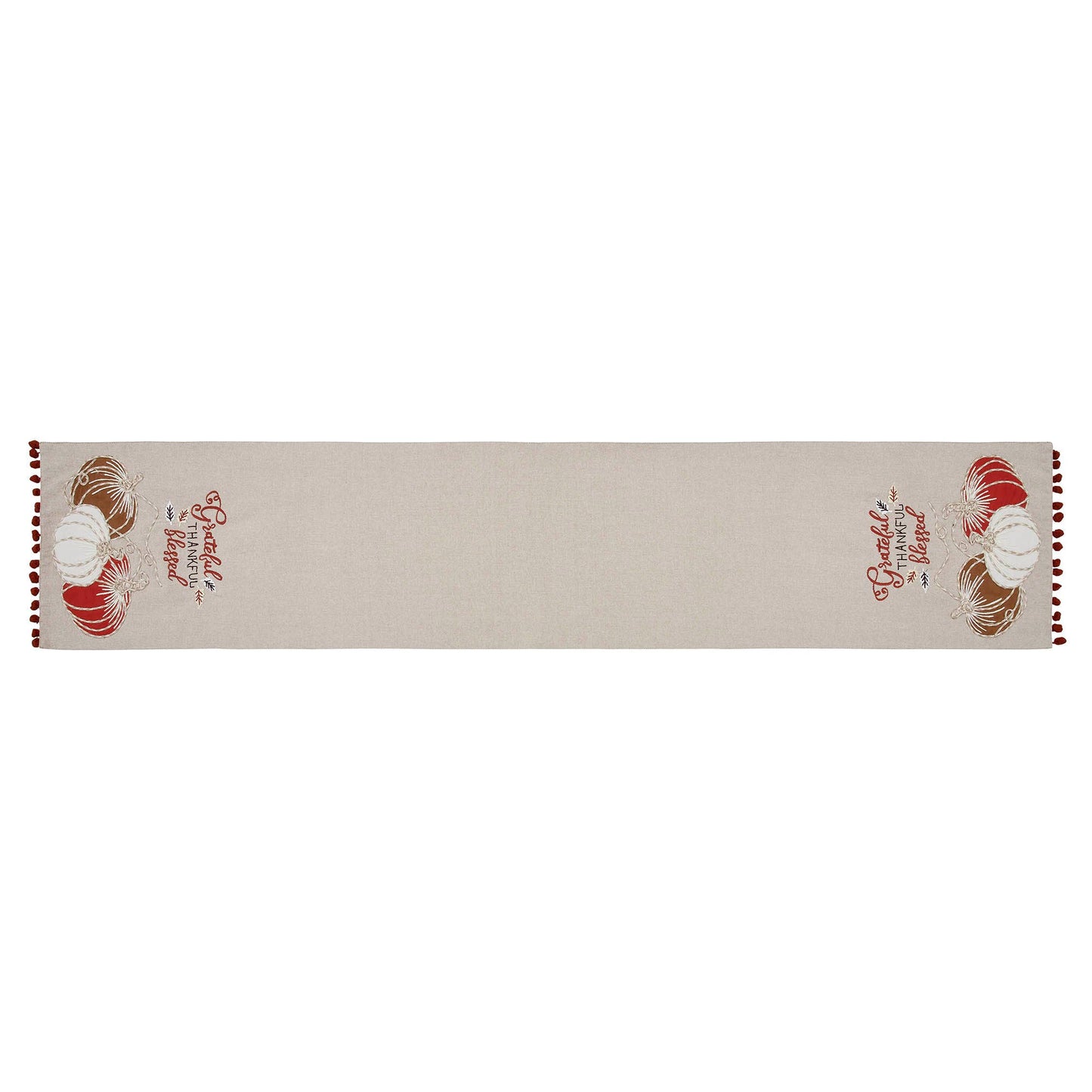 VHC Brands - Grateful Thankful Blessed Pumpkins Runner 12x60 - Wines'Designs