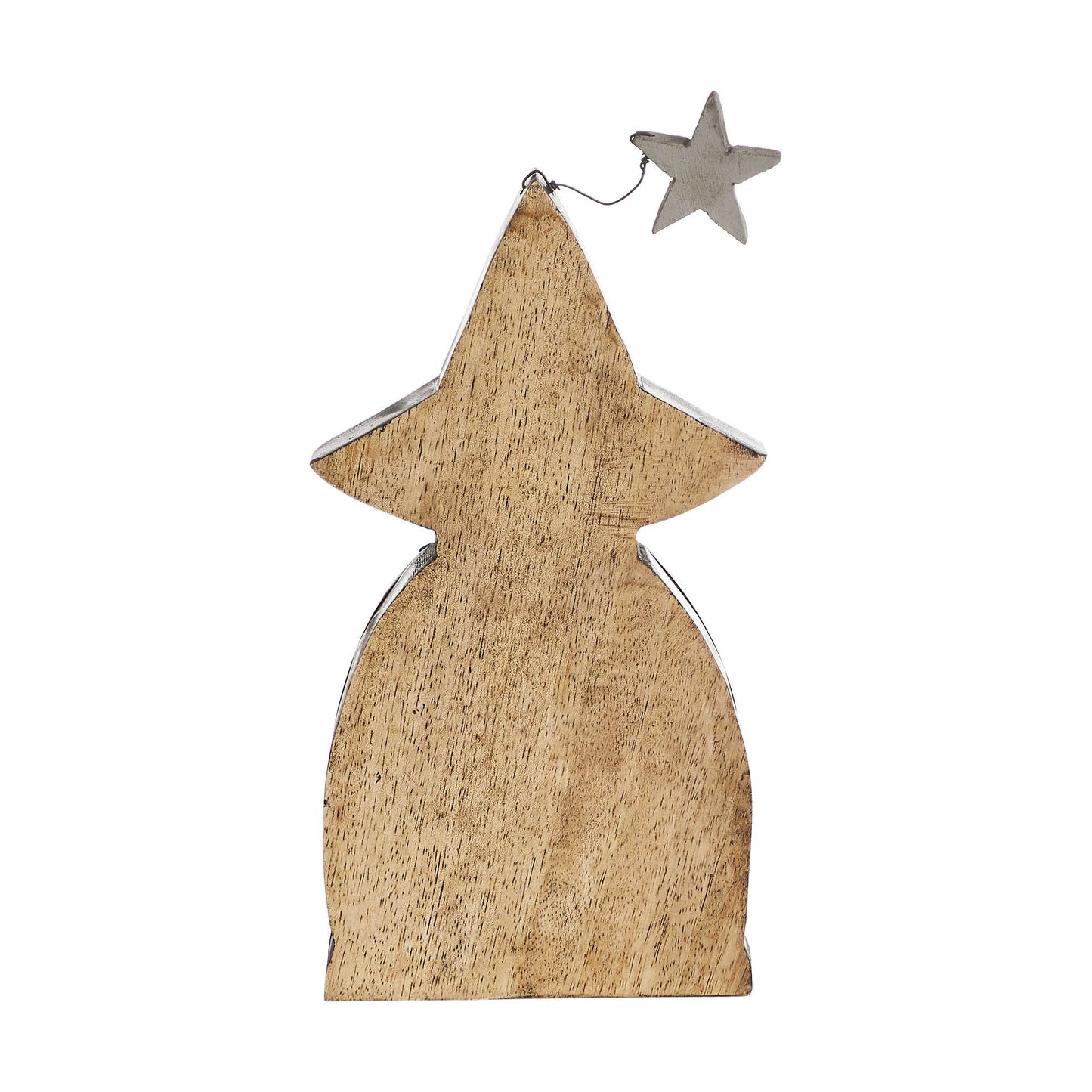 VHC Brands - Witch w/ Broom Wooden Figurine 10x5.5x1.5 - Wines'Designs