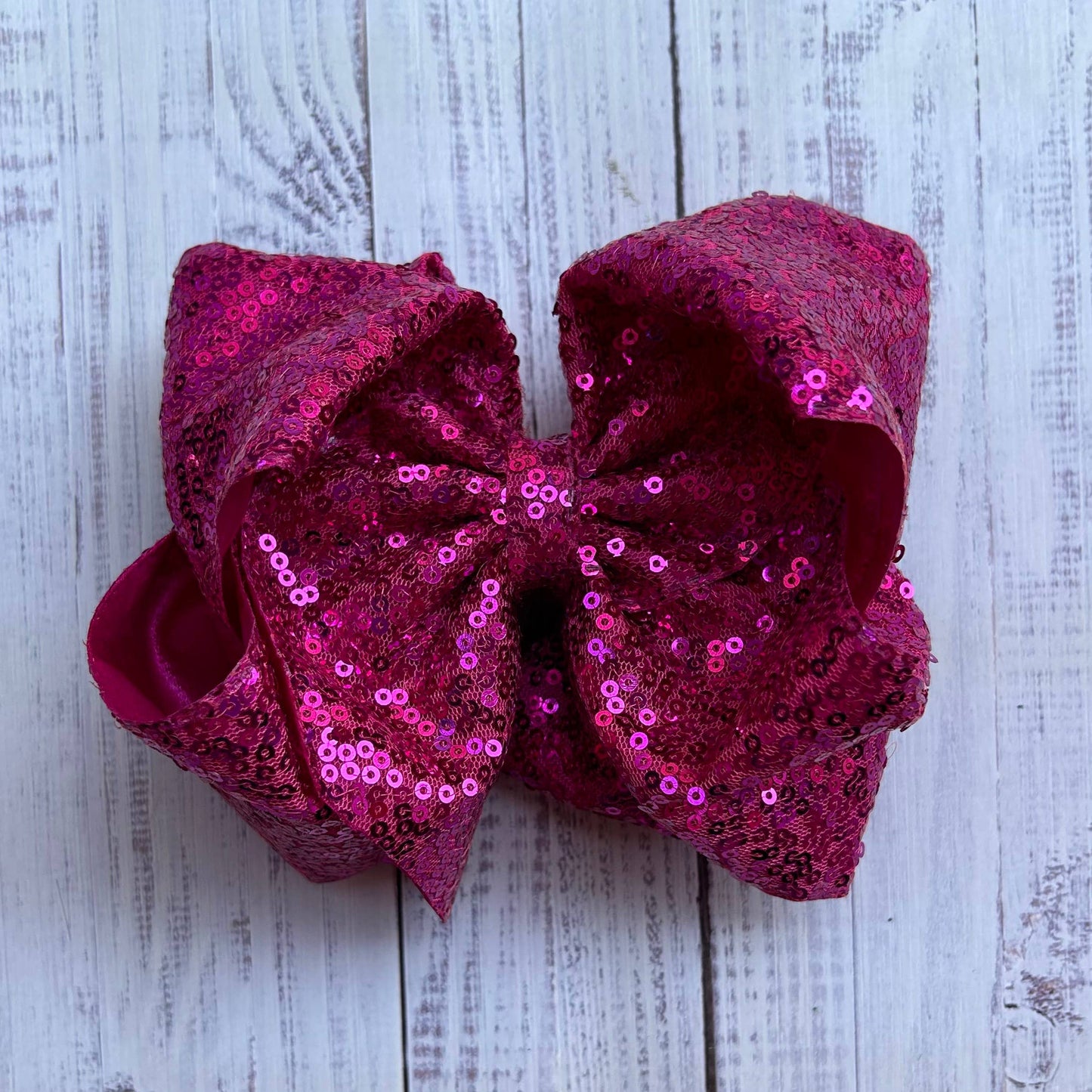 6.5" Double layer sequins hair bows. DBW-2