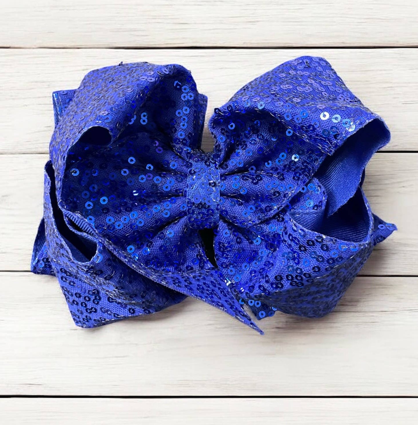 6.5" Double layer sequins hair bows. DBW-2