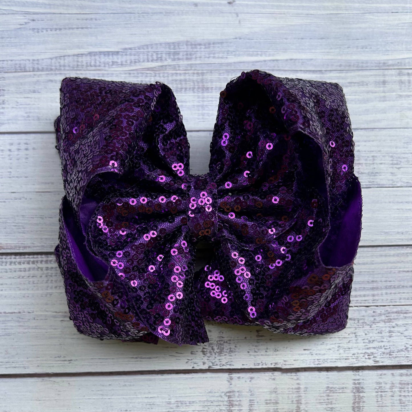6.5" Double layer sequins hair bows. DBW-2