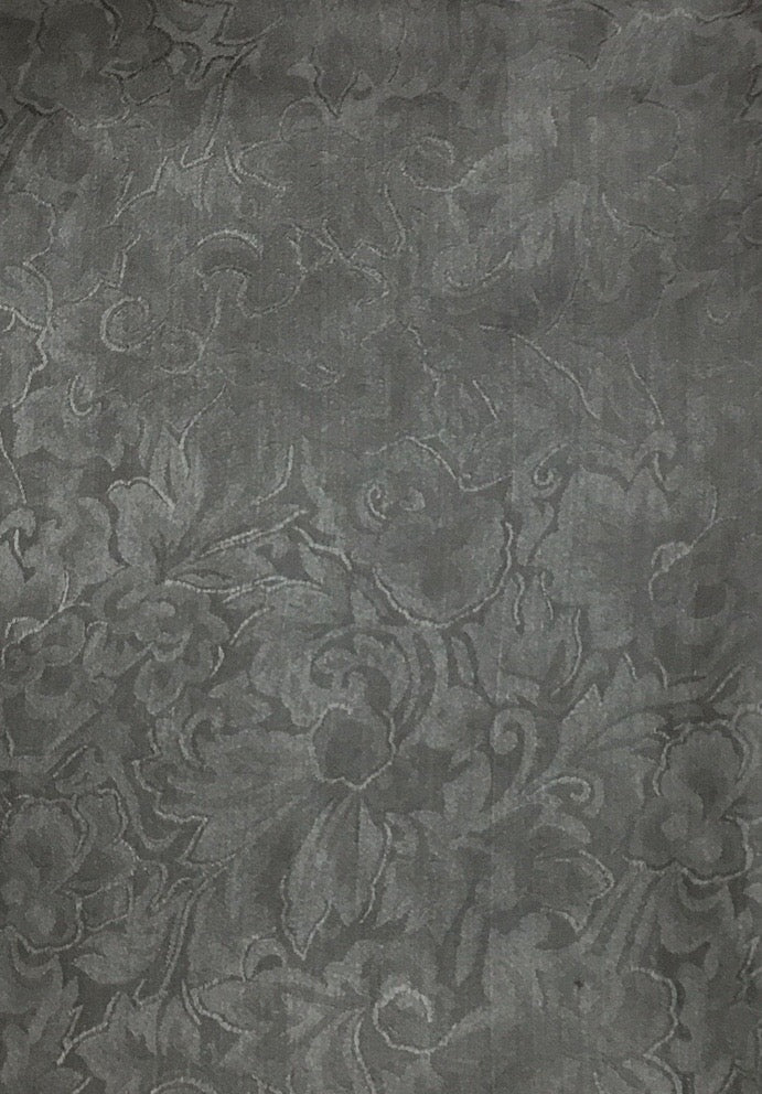 20"CHARCOAL JACQUARD SILK WILD RAG