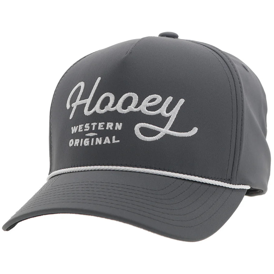 OG Hooey Grey 5-Panel Trucker with White Stitching - OSFA