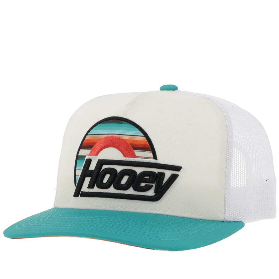 Suds Hooey Cream / White 5-Panel Trucker with Serape Logo - OSFA