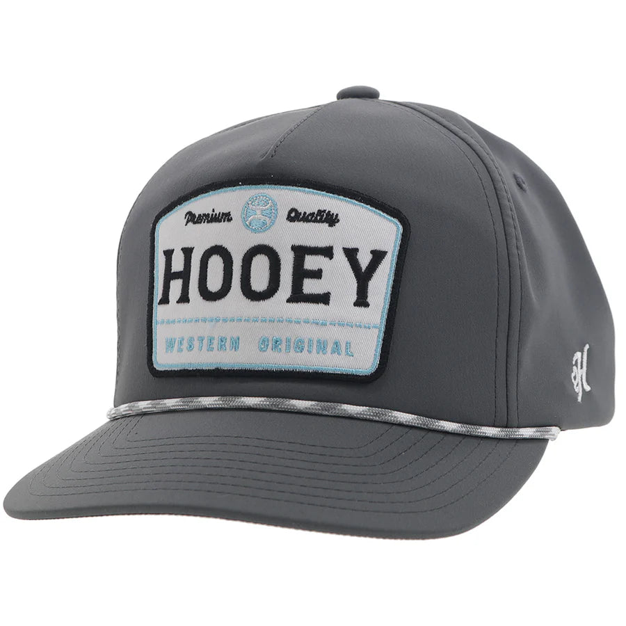 Trip Hooey Grey 5-Panel Trucker with Grey / White / Blue Patch - OSFA