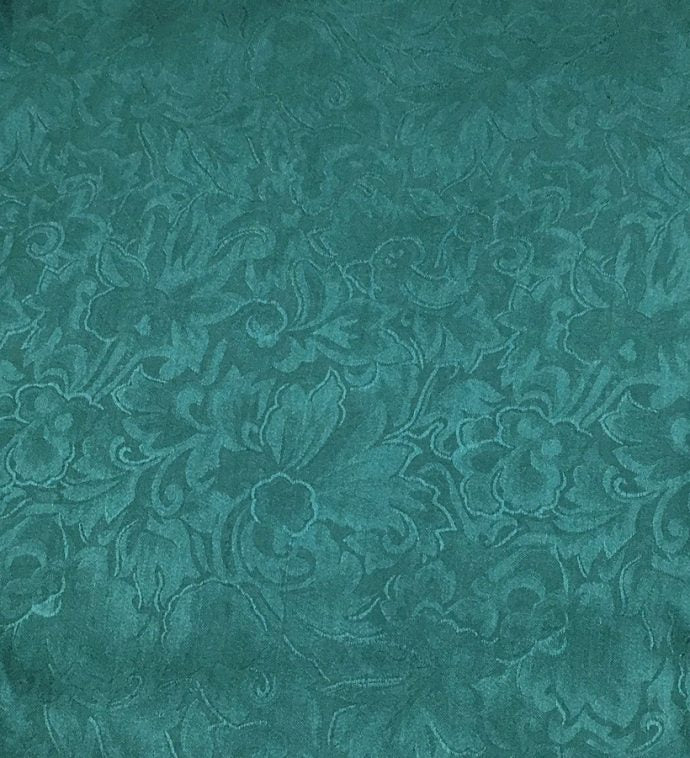 20"TEAL JACQUARD SILK WILD RAG