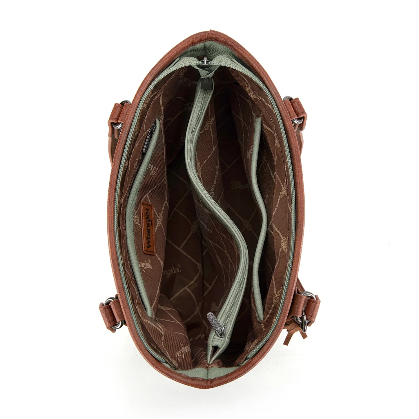 Waxed Canvas Wrangler crossbody purse with shoulder straps