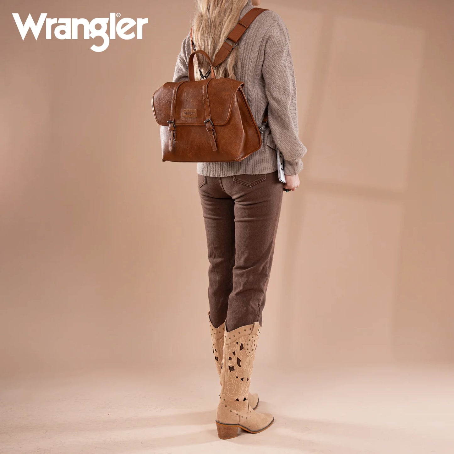 Wrangler Top Handle Carry Satchel/Laptop Bag/Backpack/Crossbody