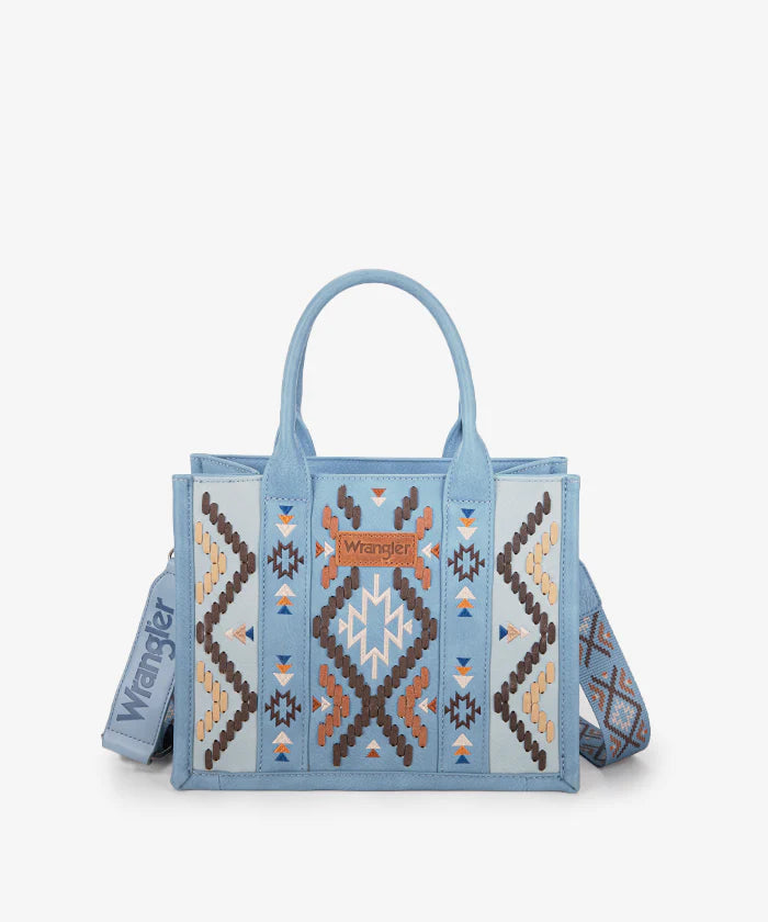Wrangler Aztec Embroidered Whipstitch Tote Bag