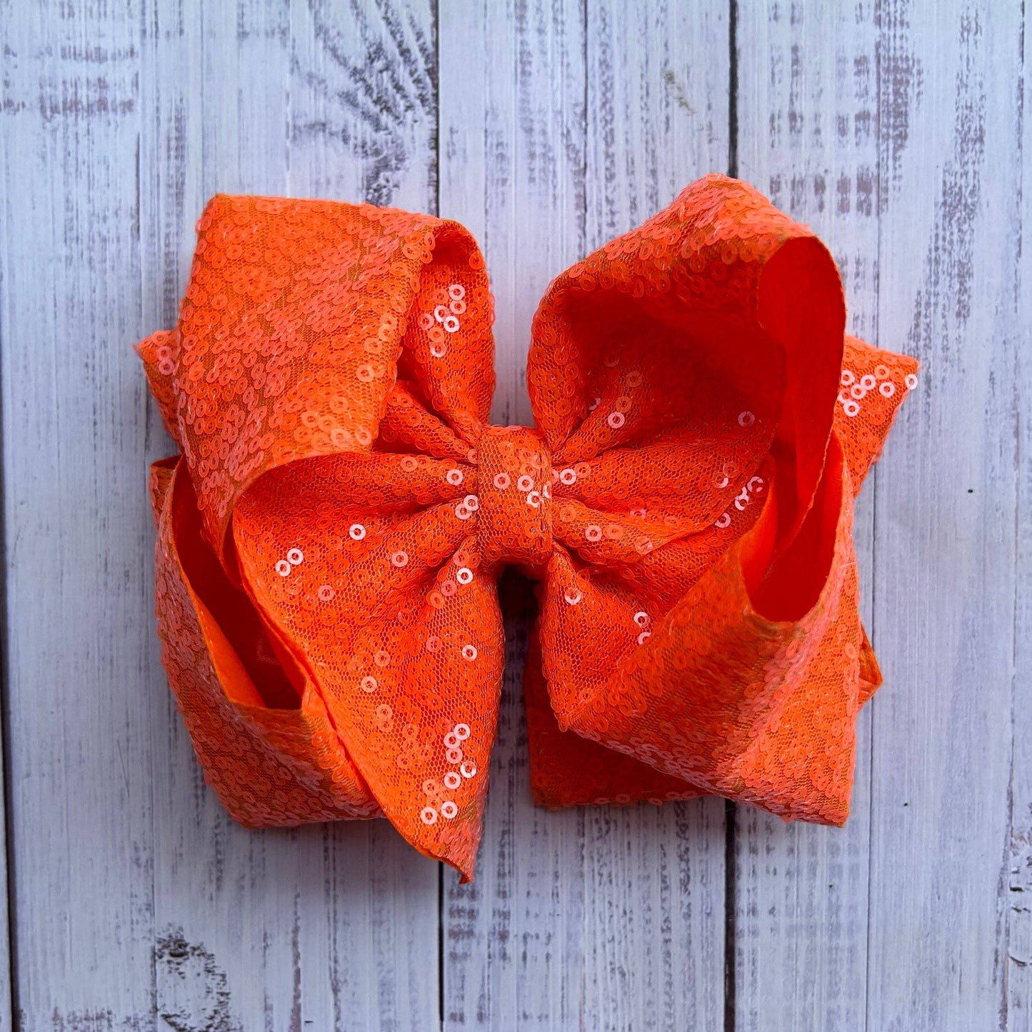 6.5" Double layer sequins hair bows. DBW-2
