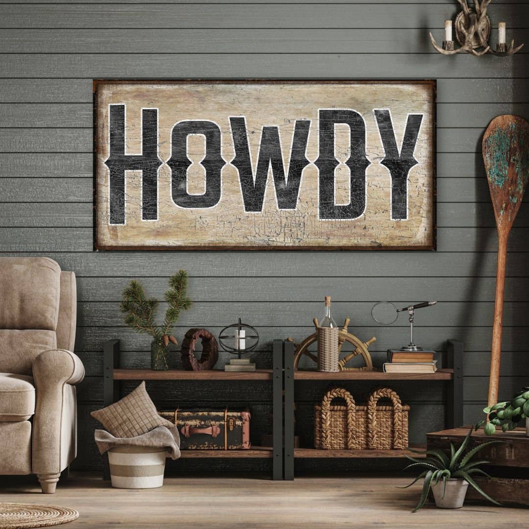 Western Typography Canvas Wall Art & Modern Farmhouse Decor