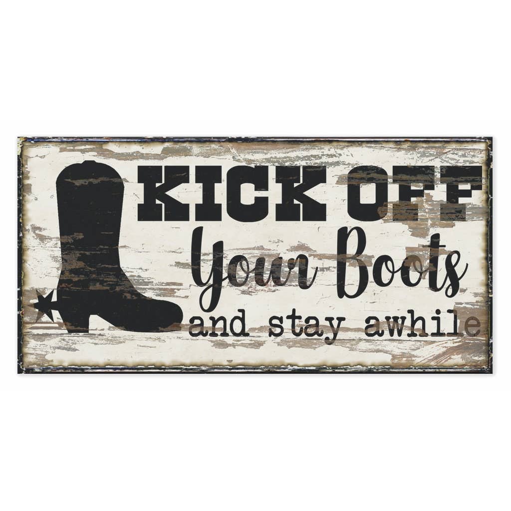 Vintage Farmhouse Guest Room Welcome Canvas Sign