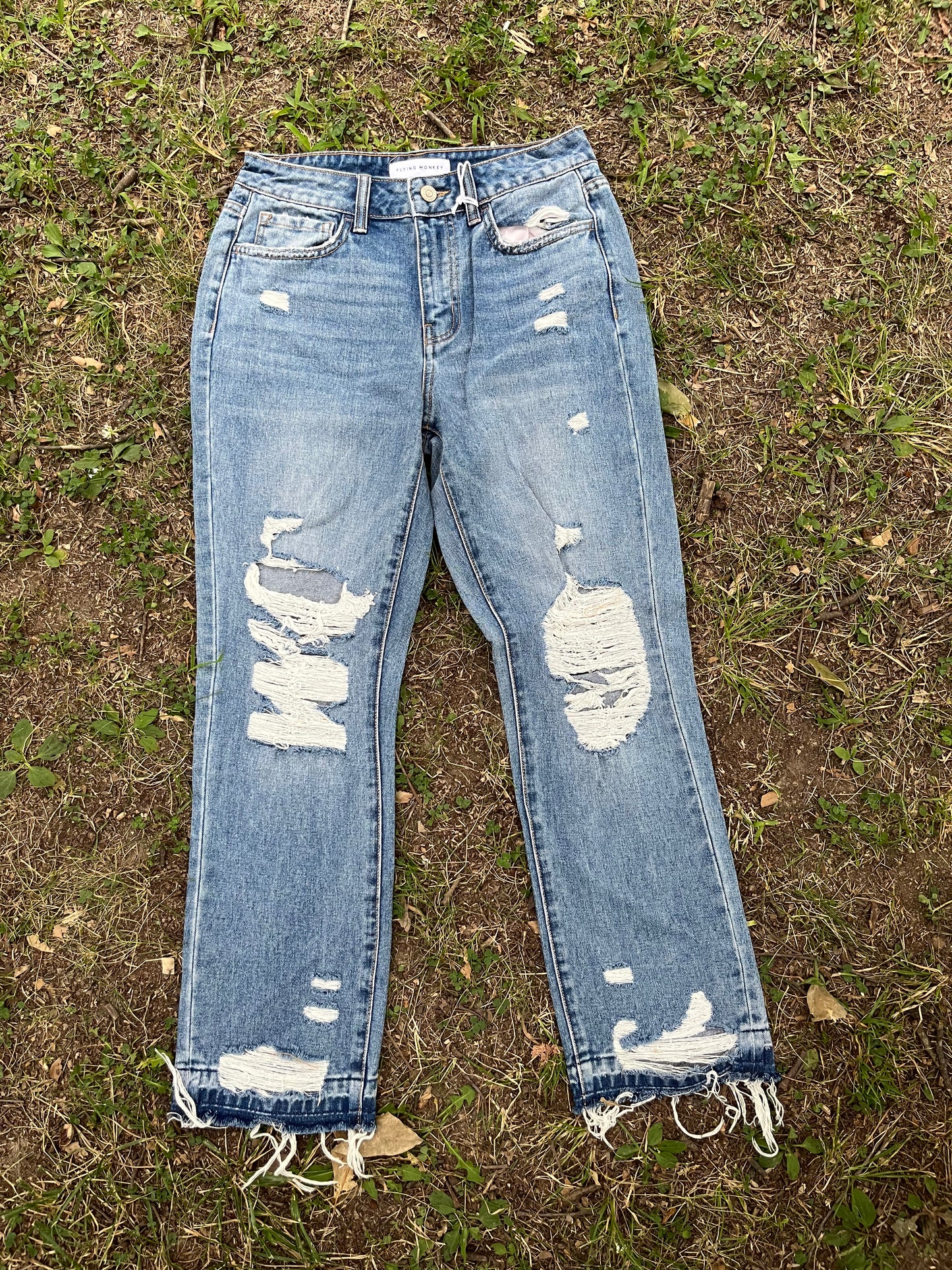 Flying monkey wide leg jeans - Wines'Designs