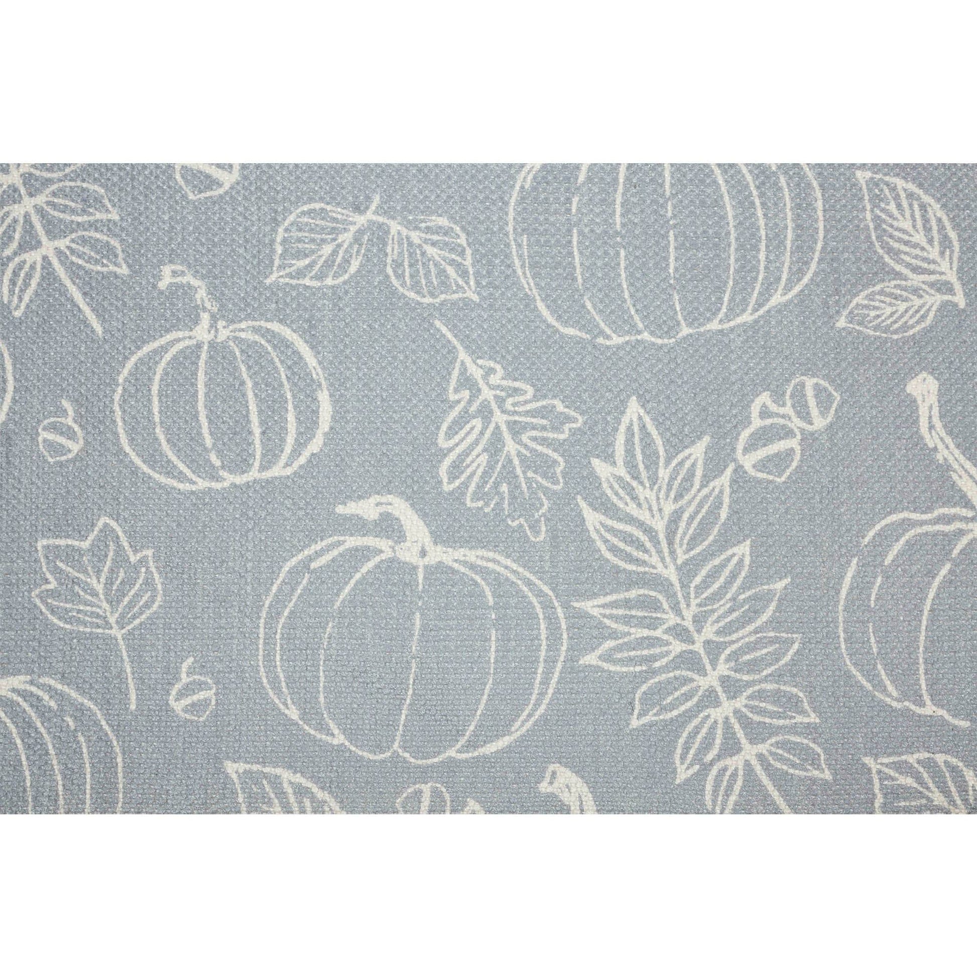 VHC Brands - Silhouette Pumpkin Grey Indoor/Outdoor Rug Rect 17x36 - Wines'Designs