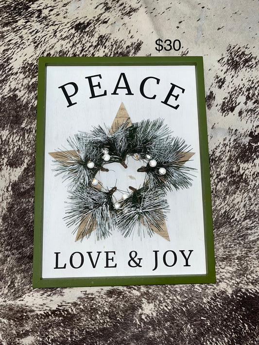 Peace love and joy sign - Wines'Designs