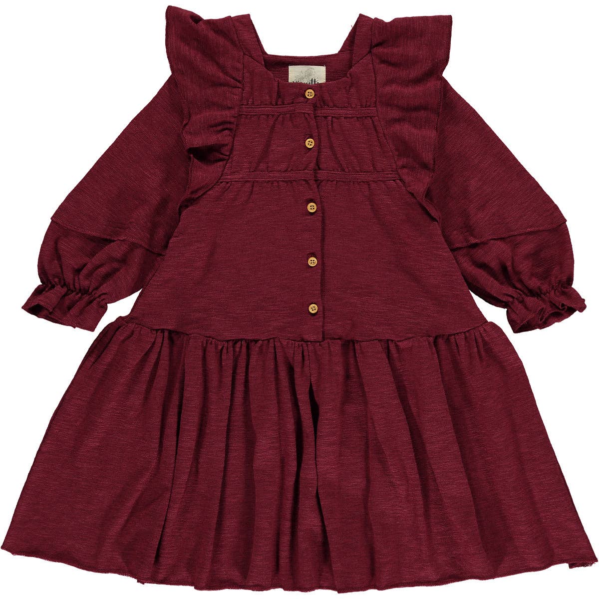 Vignette - Gabby dress in maroon: 2y - Wines'Designs