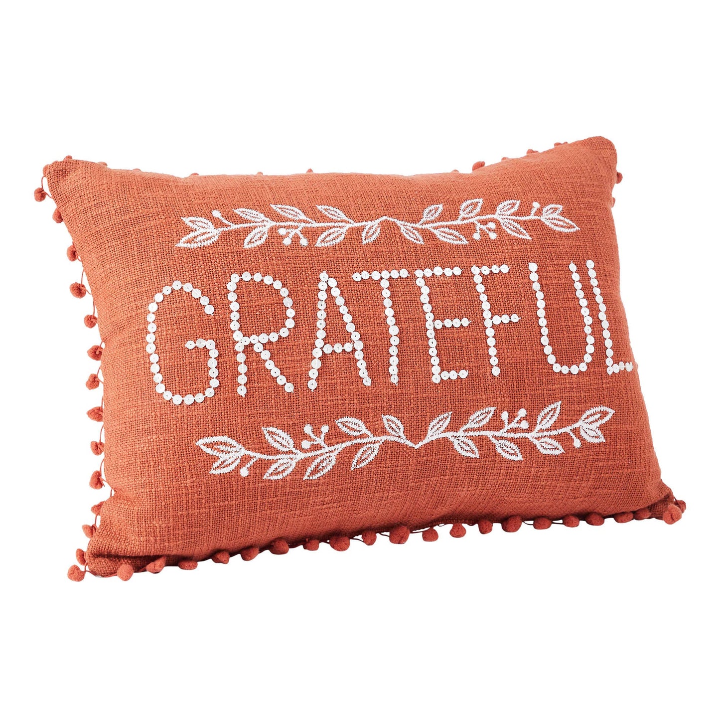 VHC Brands - Grateful Pom Pom Pillow 14x20 - Wines'Designs