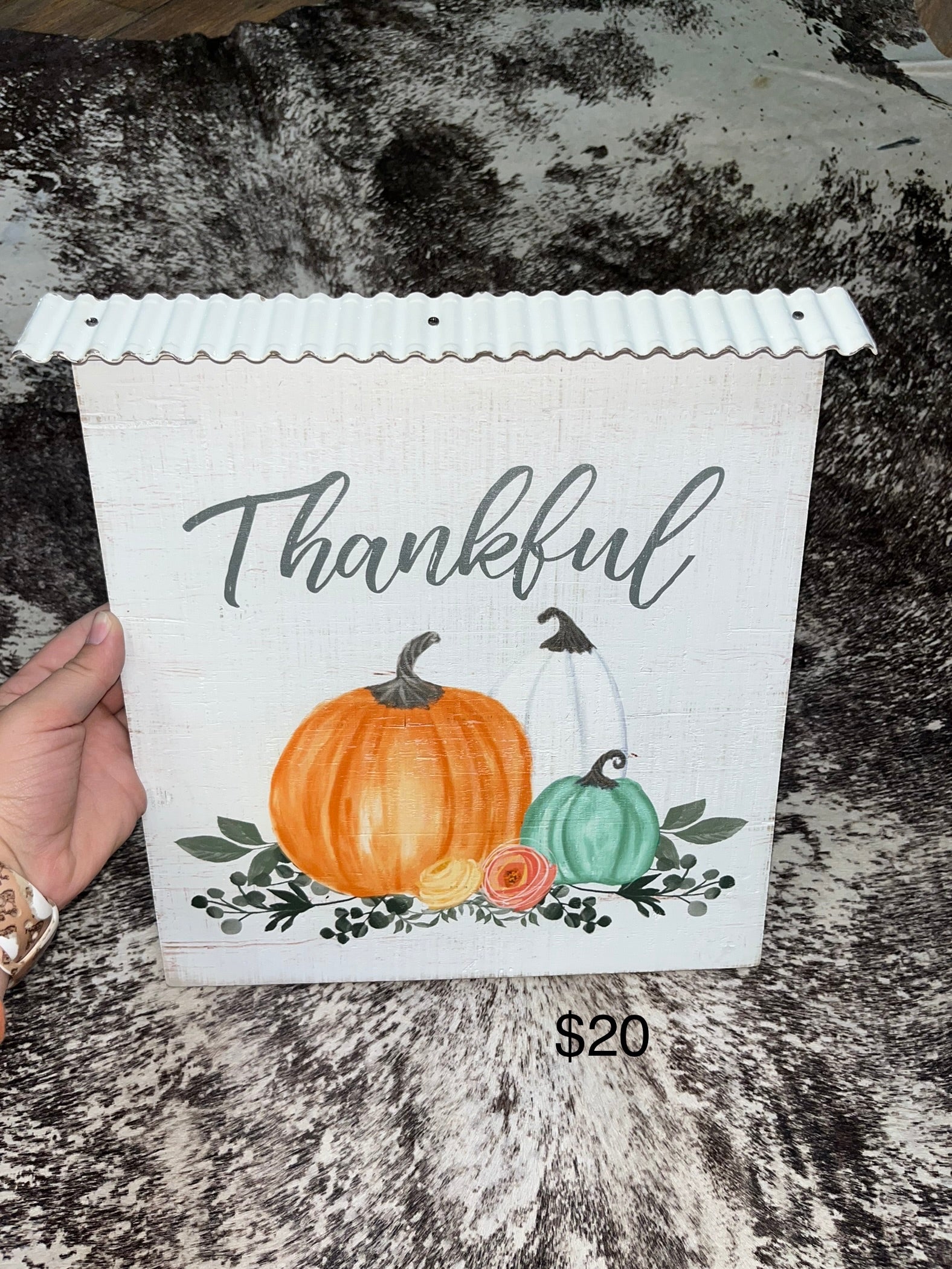 Thankful wooden sign - Wines'Designs