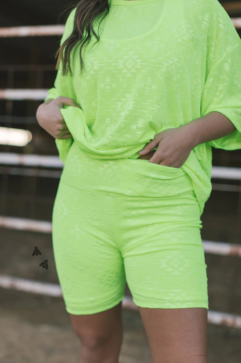 CHILLVILE HIGHLIGHTER BIKER SHORTS - Wines'Designs