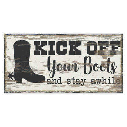 Vintage Farmhouse Guest Room Welcome Canvas Sign