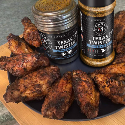 Casa M Spice Co LLC - NEW!  Texas Twister™ Wing & Rib Rub - Plastic Shaker - Wines'Designs