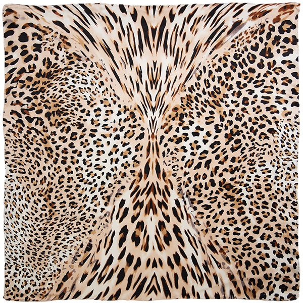 20" LEOPARD SILK WILD RAG
