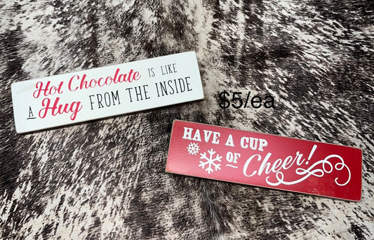 Hot chocolate mini signs - Wines'Designs