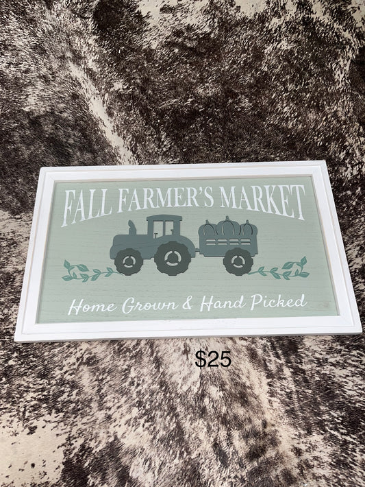 Rectangle Fall Farmers Market sign - Wines'Designs