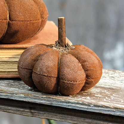 The Hearthside Collection - Primitive Pumpkin Decorative Tabletop Object, 2.5" - Wines'Designs