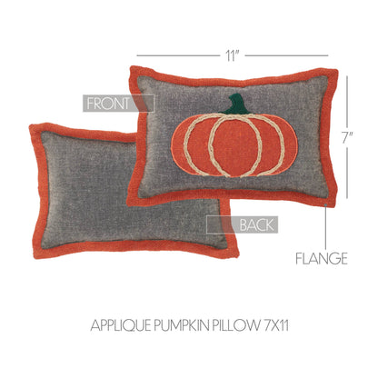 VHC Brands - Harvest Blessings Applique Pumpkin Pillow 7x11 - Wines'Designs