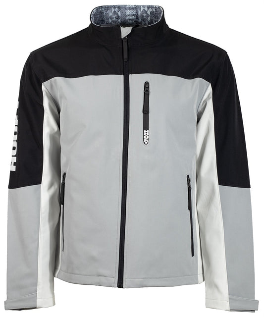 Charcoal mens Hooey softshell jacket - Wines'Designs