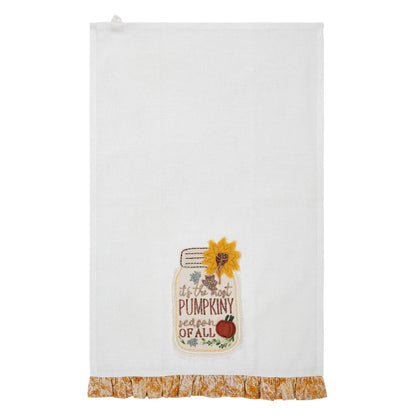 VHC Brands - Pumpkiny Season Tea Towel 19x28 - Wines'Designs