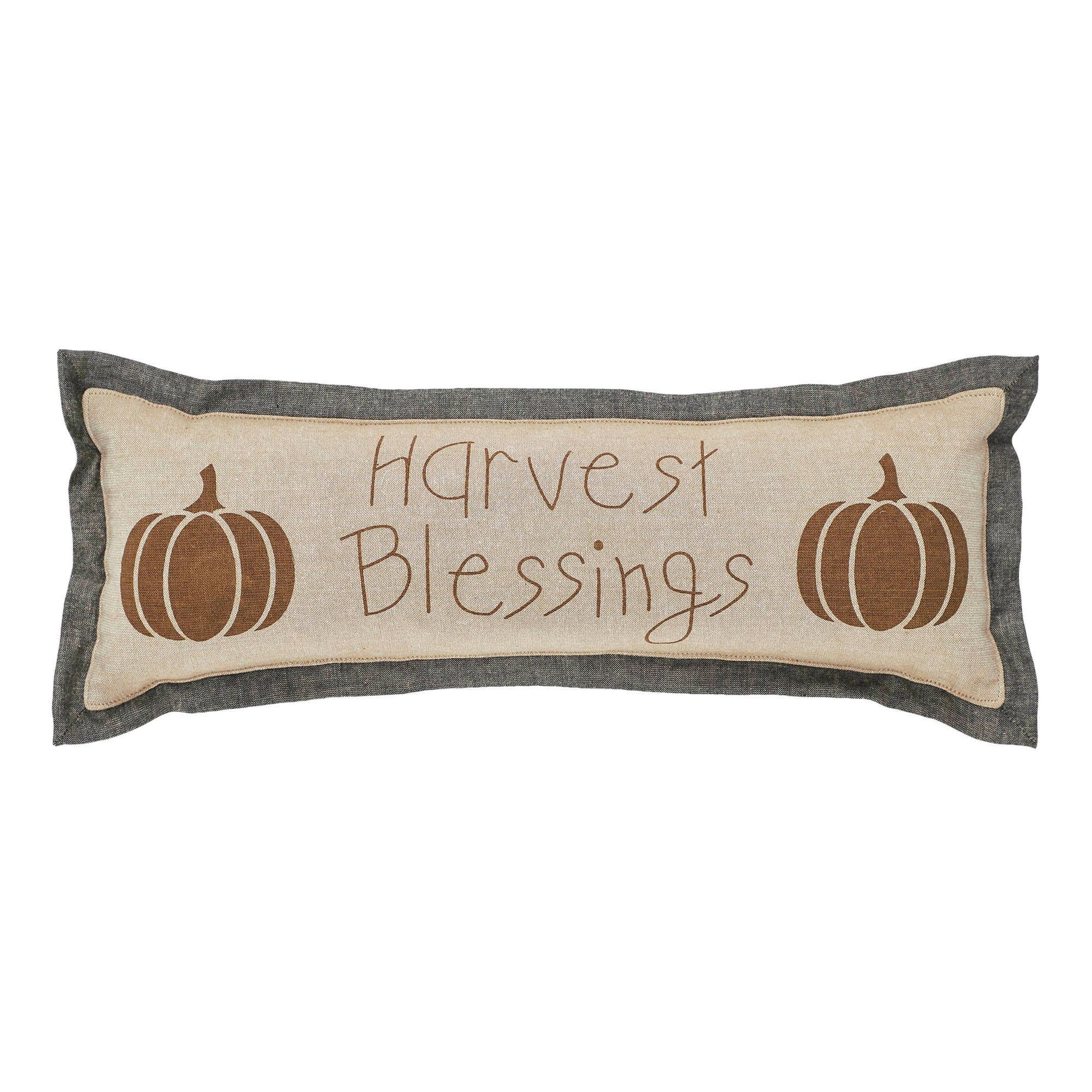 VHC Brands - Harvest Blessings Pumpkin Pillow 5x15 - Wines'Designs