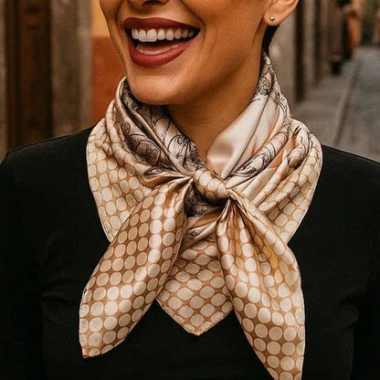 Tan and Cream Wild Rag - Western Scarf