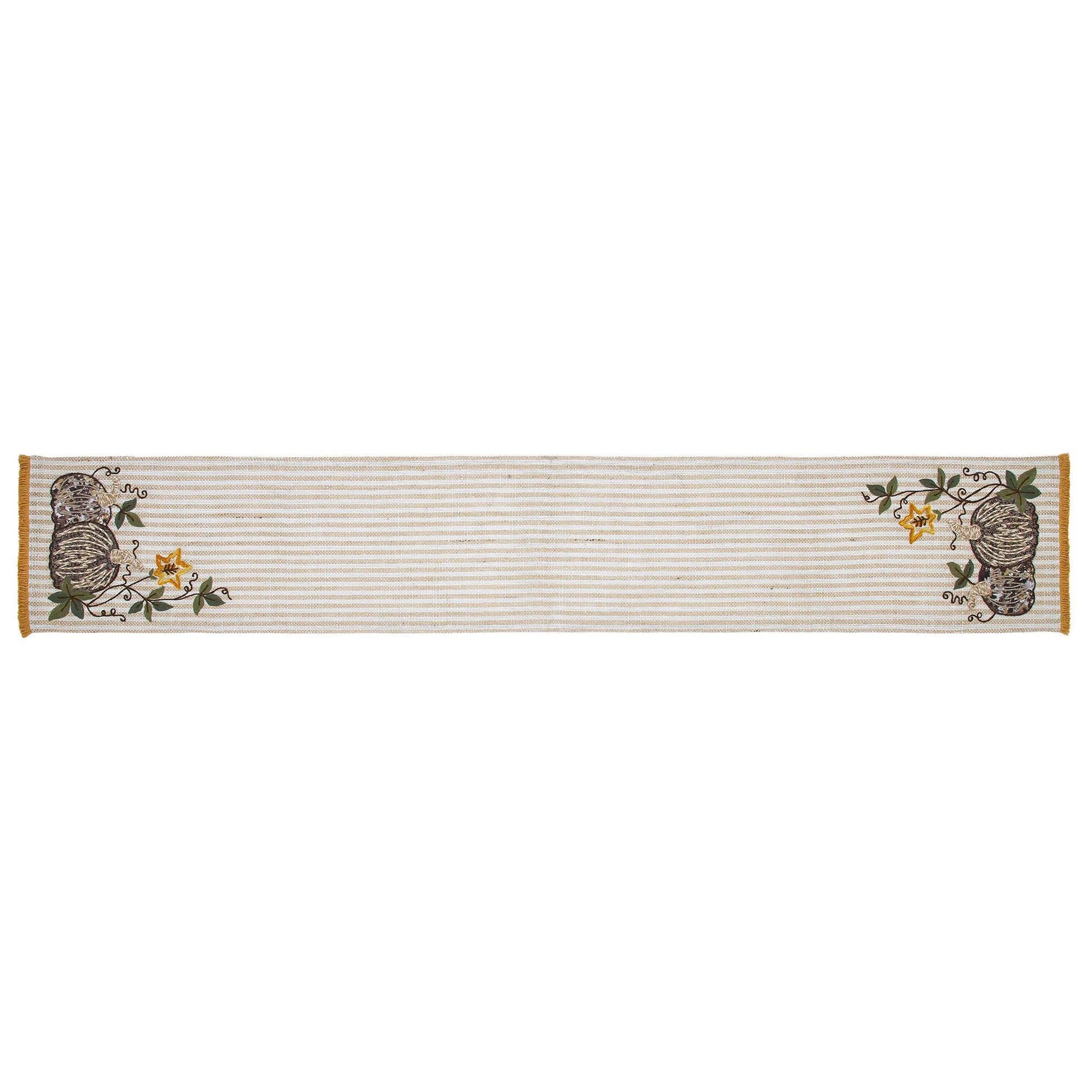 VHC Brands - Autumn Pumpkin Patch Stripes Runner 12x72 - Wines'Designs