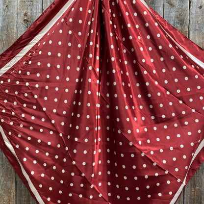 Burgundy Polka Dot Wild Rag - Western Scarf