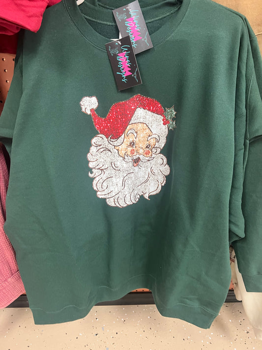 Faux glitter santa - Wines'Designs