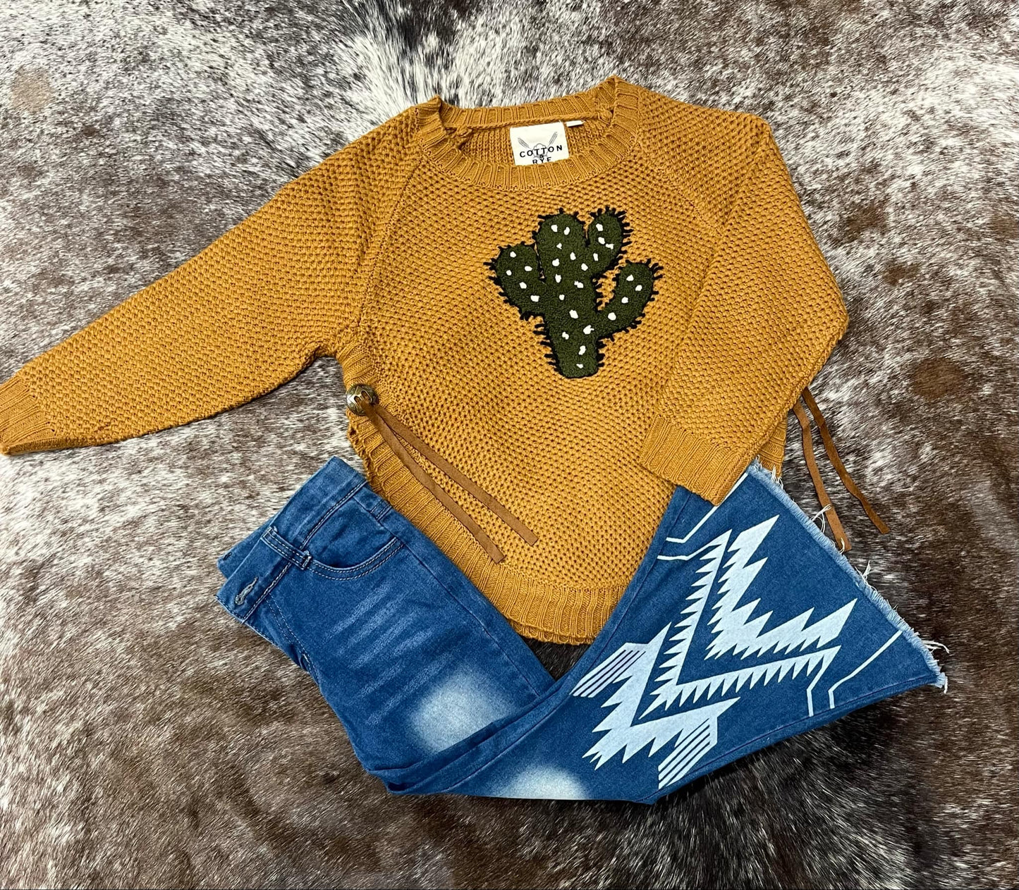 Youth Cactus Sweater Cotton and Rye