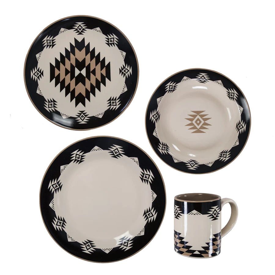 Chalet Aztec Dinnerware & Canister Set 19pc - Wines'Designs