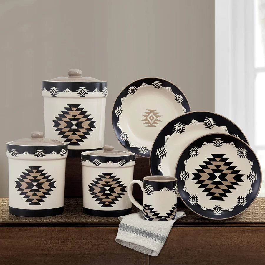 Chalet Aztec Dinnerware & Canister Set 19pc - Wines'Designs