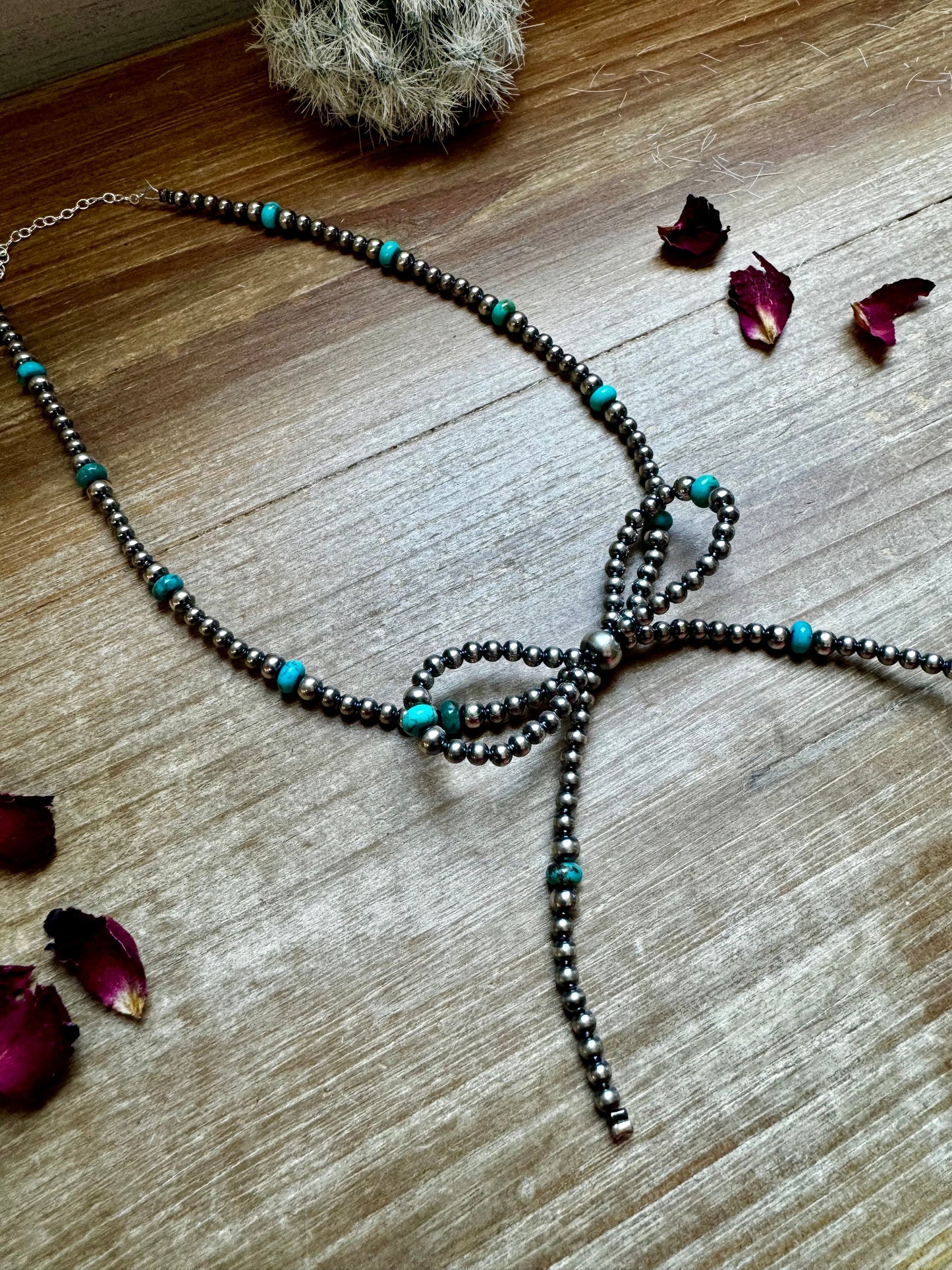 Turqoise Bow Necklace