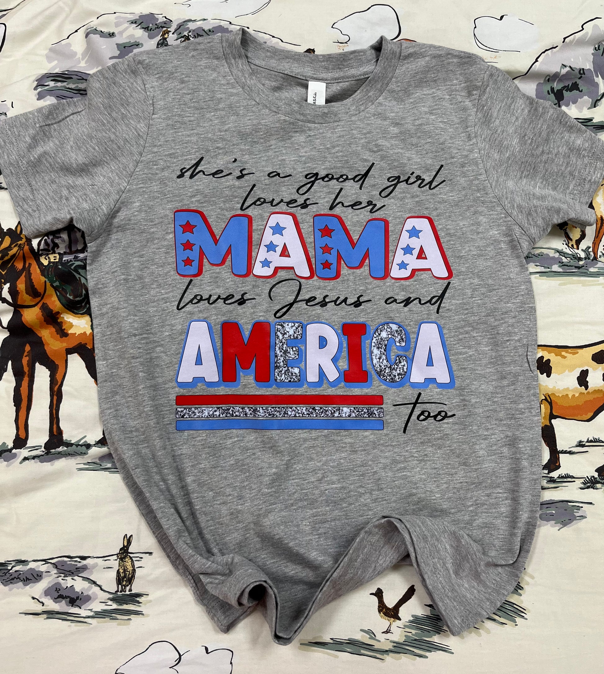 Mama and America tee *youth* - Wines'Designs