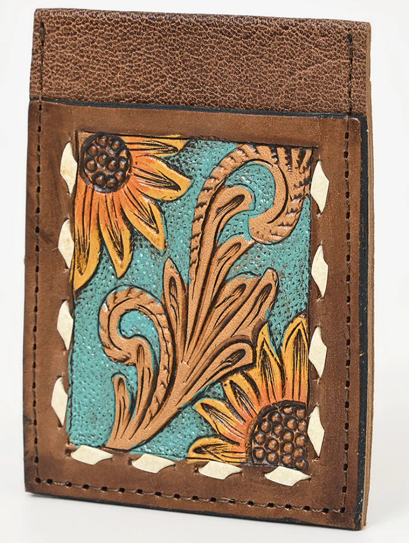 Sunflower with buck stitch card holder - Wines'Designs