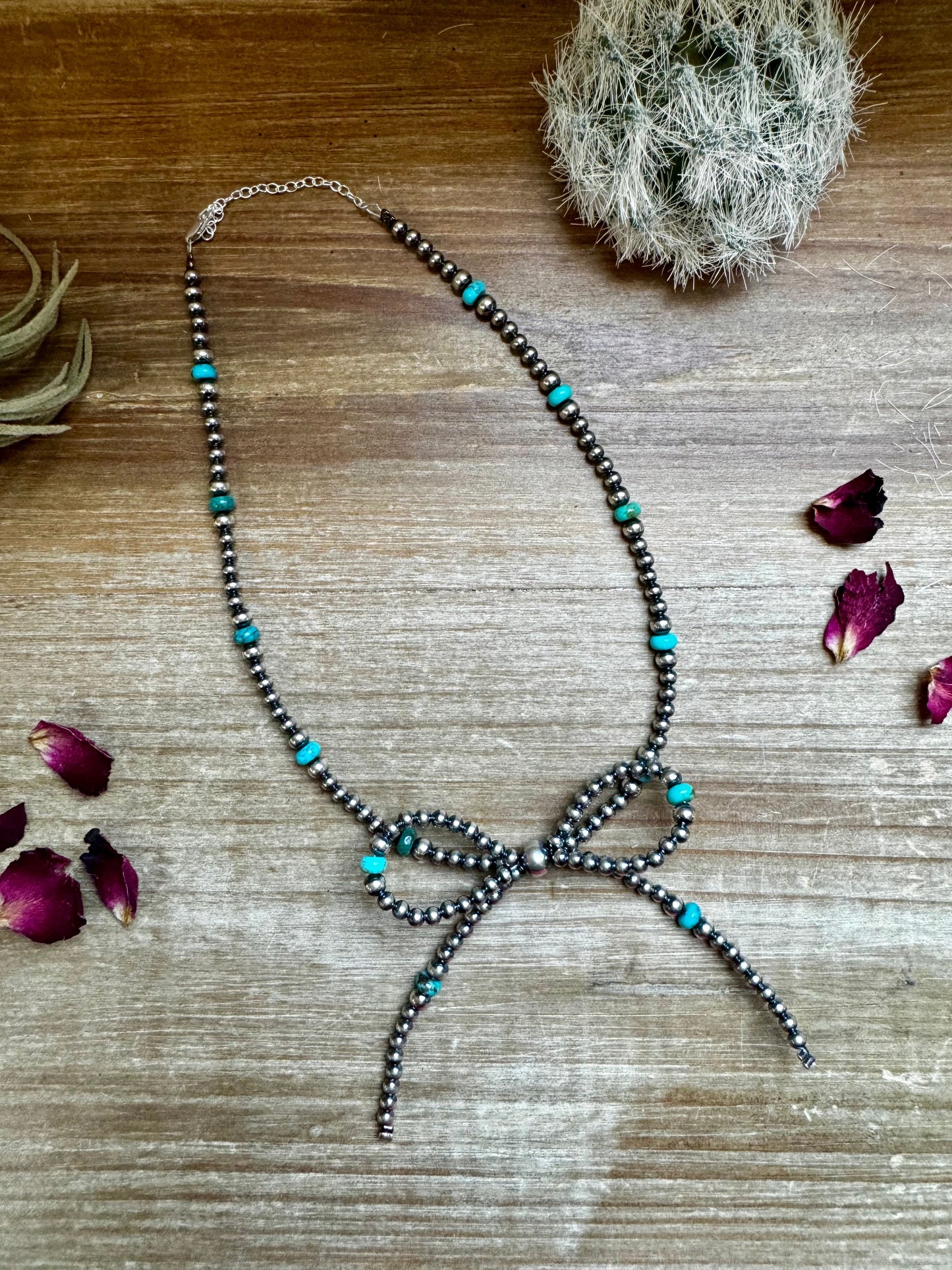 Turqoise Bow Necklace