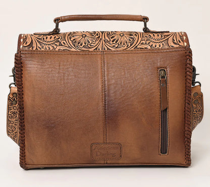 Fully tooled leather purse - Wines'Designs