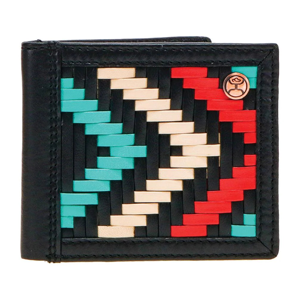 BLACK HAWK HADN WOVEN AZTEC BI FOLD HOOEY WALLET - Wines'Designs