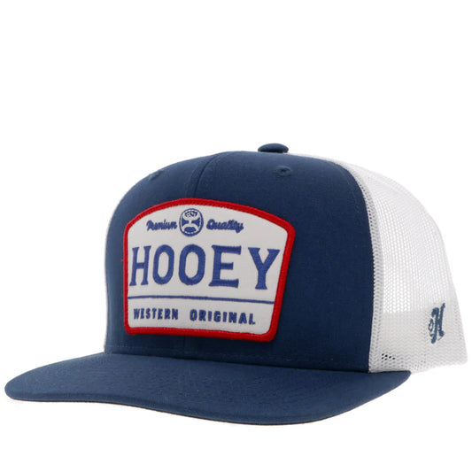 Trip Hooey Navy / White 5-Panel Trucker with Red / Navy / White Patch - OSFA